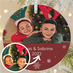 Cartoon Yourself Personalized Photo Ornament- 3.75 Matte - 1 Sided - 39870-1L