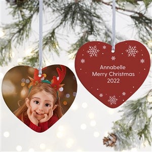 Cartoon Yourself Personalized Photo Heart Ornament- 4quot; Matte - 2 Sided - 39872-2L