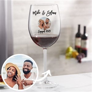 Cartoon Yourself Photo Message Red Wine Glass - 39885-R