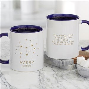 Zodiac Constellations Personalized Coffee Mug 11 oz.- Blue - 39954-BL