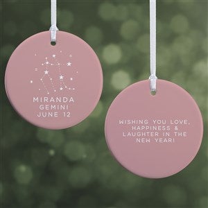 Zodiac Constellations Personalized Ornament- 2.85 Glossy-2 Sided - 39958-2