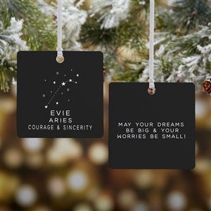 Zodiac Constellation Personalized Ornament- 2.75 Metal - 2 Sided - 39958-2M