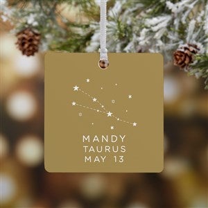 Zodiac Constellation Personalized Ornament- 2.75 Metal - 1 Sided - 39958-1M