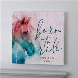 Born To Ride Horses Personalized Canvas Print - 8" x 8" - 39971-XSS