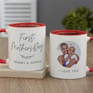 First Mothers Day Love Personalized Coffee Mug 11 oz.- Red - 40008-R