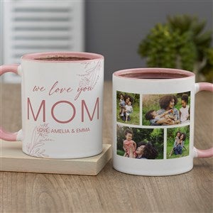 Personalized Coffee Mugs - Her Memories Photo Collage - Pink - 40015-P