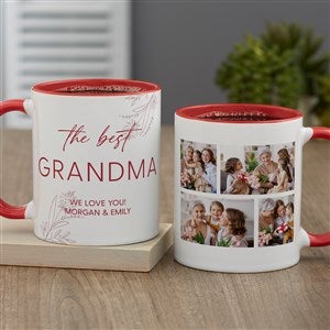 Personalized Coffee Mugs - Her Memories Photo Collage - Red - 40015-R