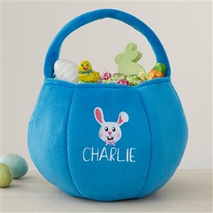 Build Your Own Bunny Embroidered Plush Easter Treat Bag-Blue - 40035-B