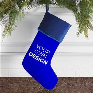 Design Your Own Personalized Christmas Stocking- Blue with Blue Cuff - 40075-BL