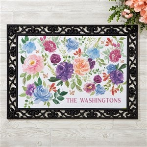 Blooming Blossoms Personalized Doormat- 18x27 - 40081-S