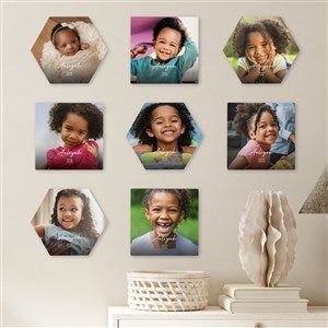 Through the Years Personalized Photo Tile- Hexagon 8x9 - 40147-H
