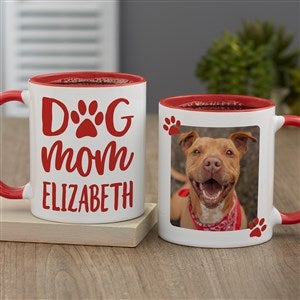 Dog Mom Personalized Coffee Mug 11 oz.- Red - 40166-R