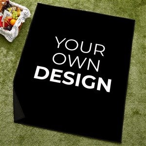 Design Your Own Personalized Picnic Blanket - Black - 40178-B