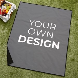 Design Your Own Personalized Picnic Blanket - Grey - 40178-G