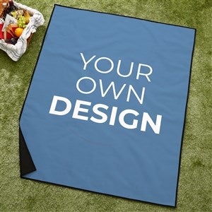 Design Your Own Personalized Picnic Blanket - Slate Blue - 40178-BL