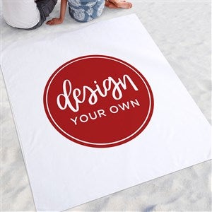 Design Your Own Personalized Beach Blanket - White - 40185-W
