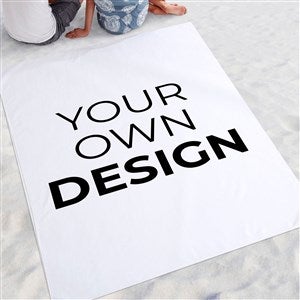 Design Your Own Personalized Beach Blanket - White - 40185-W