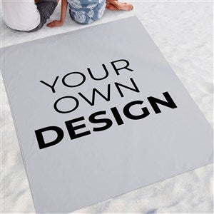 Design Your Own Personalized Beach Blanket- Grey - 40185-G