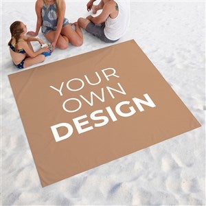 Design Your Own Personalized Beach Blanket- Tan - 40185-T