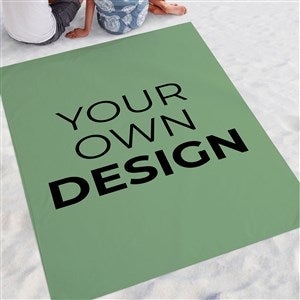 Design Your Own Personalized Beach Blanket- Sage Green - 40185-SG