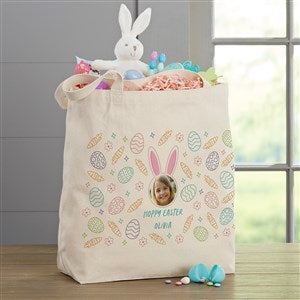 Hoppy Easter Personalized 20quot; x 15quot; Canvas Tote Bag - 40198-L