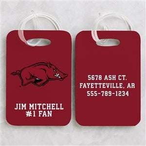 NCAA Arkansas Razorbacks Personalized Luggage Tag 2 Pc Set - 40249