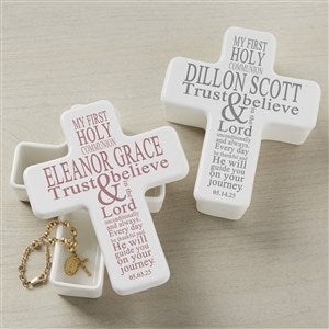 First Communion Personalized Cross Box - 40267