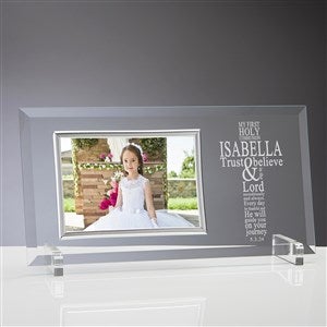 First Communion Personalized Glass Picture Frame - 40277