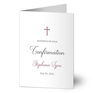 Confirmation Cross Personalized Greeting Card - 40289