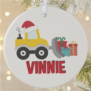Construction  Monster Truck Personalized Ornament- 3.75quot; Matte - 1 Sided - 40311-1L
