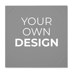 Design Your Own Personalized Baby Receiving Blanket- Grey - 40326-G