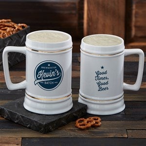 Customized Classy Initial & Last Name Beer Mug Set