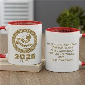 Lunar New Year Personalized Coffee Mug 11 oz.- Red - 40439-R