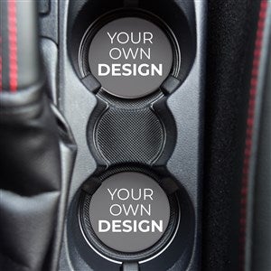 Design Your Own Personalized Car Coaster Set of 2- Grey - 40485-G