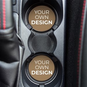 Design Your Own Personalized Car Coaster Set of 2- Tan - 40485-T