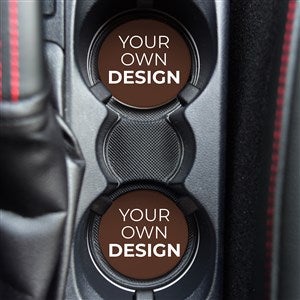 Design Your Own Personalized Car Coaster Set of 2- Brown - 40485-BR