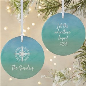 Seaside Watch Personalized Ornament- 3.75quot; Matte - 2 Sided - 40500-2L