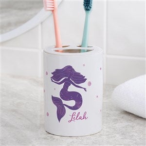 Mermaid Kisses Personalized Ceramic Toothbrush Holder - 40513