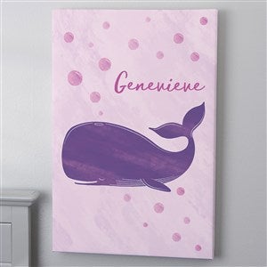 Whale Wishes Personalized Canvas Print - 16quot; x 24quot; - 40515-M