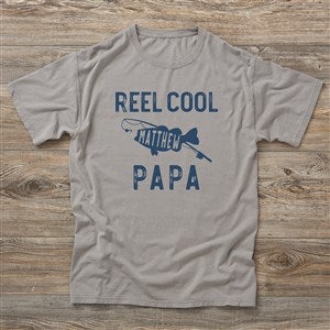Personalized Hanes® Adult ComfortWash™ T-Shirt - Reel Cool Dad  - 40567-CWT