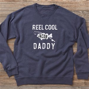 Personalized Hanes® Adult ComfortWash™ Sweatshirt - Reel Cool Dad  - 40568-CWS