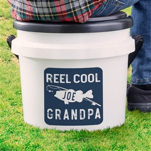 Personalized Fishing Bucket Seat - Reel Cool Dad - 3.5 Gallon - 40574-S