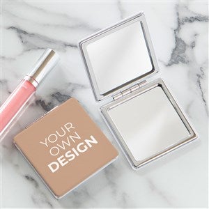 Design Your Own Personalized Compact Mirror- Tan - 40642-T