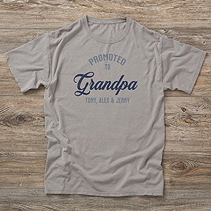Promoted To Dad Personalized Hanes® Adult ComfortWash™ T-Shirt - 40696-CWT