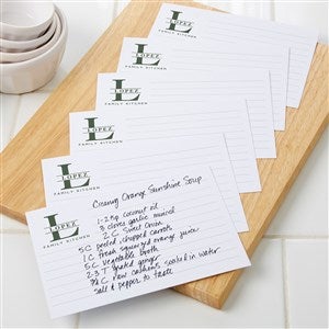 Lavish Last Name- Set of 24 Personalized 4" x 6" Recipe Cards - 40697-C