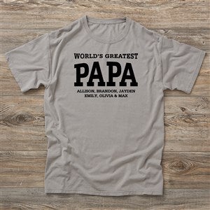 Worlds Greatest Dad Personalized Hanes® Adult ComfortWash™ T-Shirt - 40699-CWT