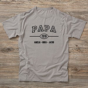 Daddy Established Personalized Hanes® Adult ComfortWash™ T-Shirt - 40703-CWT