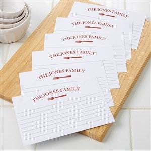 Family Market- Set of 24 Personalized 4quot; x 6quot; Recipe Cards - 40714-C