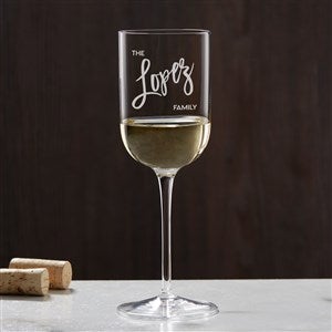 Luigi Bormioli Lavish Last Name Engraved Wine Glasses