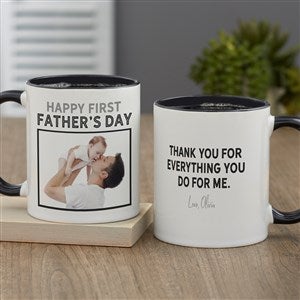 First Fathers Day Personalized Coffee Mug 11oz.- Black - 40725-B